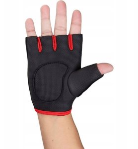 Interplastic Bx10_tds0867c_Rękawiczki treningowe CZARNO CZERWONE - ROZMIAR M 3