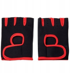 Interplastic Bx10_tds0867c_Rękawiczki treningowe CZARNO CZERWONE - ROZMIAR M 4