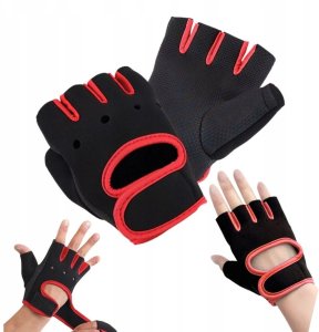 Interplastic Bx10_tds0867c_Rękawiczki treningowe CZARNO CZERWONE - ROZMIAR M 9