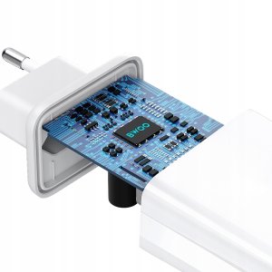 Ładowarka TelForceOne BWOO ładowarka sieciowa CDA182 QC 38W 1x USB-A + 1x USB-C z kablem USB-C-Lightning 1 m biała 4