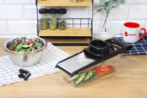 Rozdrabniacz Brunbeste Szatkownica do warzyw cebuli z pojemnikiem krajalnica mandolina BRUNBESTE BB-5518 5