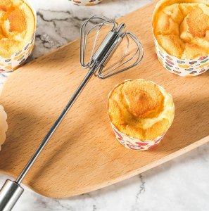 Brunbeste Trzepaczka do jajek obrotowa stalowa metalowa Ø6cm x 26 BRUNBESTE BB-3185 4