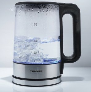 Czajnik Tiross Czajnik szklany elektryczny 1.7L niebieski TIROSS TS-2703 3