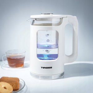Czajnik Tiross Czajnik szklany elektryczny 1.7L niebieski TIROSS TS-2704 2