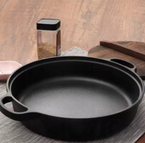 Patelnia KRISBERG Patelnia żeliwna wok 35cm z pokrywą KRISBERG KS-7742 6