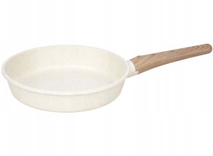 Patelnia Brunbeste Patelnia granitowa marmurkowa NON-STICK indukcja gaz 28cm beżowa BRUNBESTE BB-5538 4