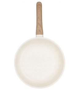 Patelnia Brunbeste Patelnia granitowa marmurkowa NON-STICK indukcja gaz 28cm beżowa BRUNBESTE BB-5538 5