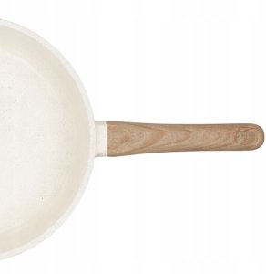 Patelnia Brunbeste Patelnia granitowa marmurkowa NON-STICK indukcja gaz 28cm beżowa BRUNBESTE BB-5538 9