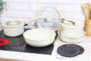 Brunbeste Zestaw garnków garnki marmurkowe komplet indukcja na gaz 13-ELE BRUNBESTE BB-5534 11