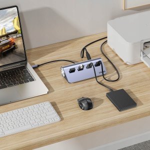 HUB USB Unitek Unitek Ergonomiczny hub USB-C | 4x USB-A | 5Gbps 4