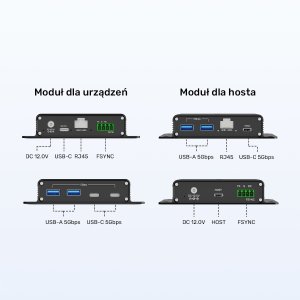 HUB USB Unitek Unitek Przedłużacz USB 5 Gb/s 100 m przez Ethernet z hubem 11
