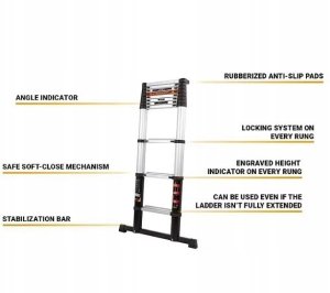 AWTools Batavia B.V. | Giraffe PRO Telescopic Ladder 3.81 m 2