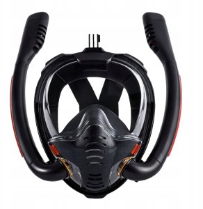 LeanToys Maska Do Snorkelingu Nurkowania Pełnotwarzowa AntiFog DryTop Czarna L/XL 4