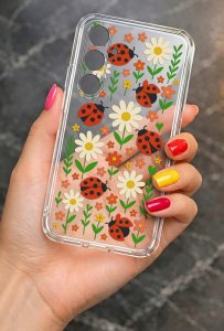 krainaGSM ETUI do Samsung A17 5G Wzory wiosenne Wiosna Kwiaty CLEAR CASE + SZKŁO 4