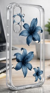 krainaGSM ETUI do Samsung A56 5G Wzory wiosenne Wiosna Kwiaty CLEAR CASE + SZKŁO 3