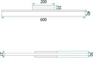 Kinkiet Toolight KINKIET ŁAZIENKOWY LED 60CM APP1846-1W CHROM 7