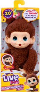 Little Live Pets Moose Toys Ltd. Little Live Pets - My Baby Monkey Minis Brown Cherri 2