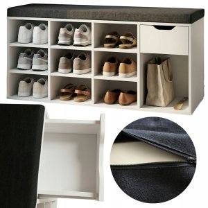 Ikonka Szafka na buty z siedziskiem KADO, 104 x 50 x 30 cm 13