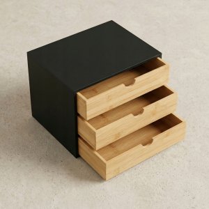 Edaxo Bambusowy organizer biurowy z szufladkami HEGO, 25 cm 6