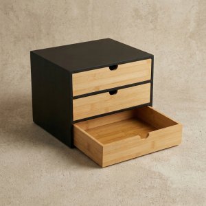 Edaxo Bambusowy organizer biurowy z szufladkami HEGO, 25 cm 8