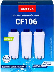 Coffix Filtr wody do ekspresu Coffix CF106 DeLonghi zamiennik Multipack 3 szt. 2