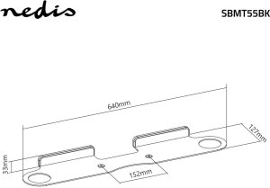 Nedis Nedis SBMT55BK montaż głośników Ściana Kopolimer akrylonitrylo-butadieno-styrenowy (ABS), Stal Czarny 5