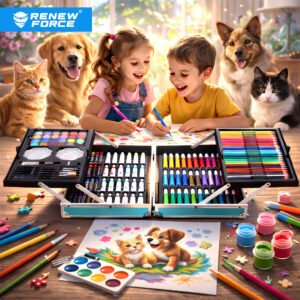 GALAXIA ZESTAW DO MALOWANIA DLA DZIECI Artystyczny Plastyczny KOT WALIZKA 4