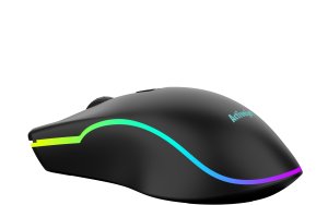 Mysz Activejet Activejet mysz przewodowa podgrzewana USB AMY-W390. Ma 3 temperatury 30 stopni podświetlenie na żółto, 35 stopni podświetlenie na pomarańczowo, 40 stopni podświetlenia na czerwono. 2