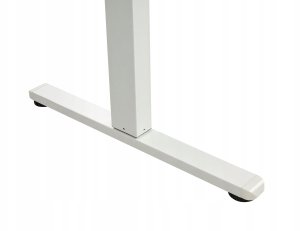 Biurko Beliani regulowane elektrycznie WILBANKS Jasny brąz/ biały 120 cm 60 cm Z portem USB 7