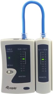 Equip Tester kabli dla RJ45/RJ12/RJ11 szary 10