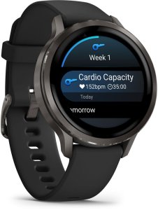 Smartwatch Garmin Venu 4 inteligentny zegarek 41 mm kolor łupkowy z czarnym silikonowym paskiem 3