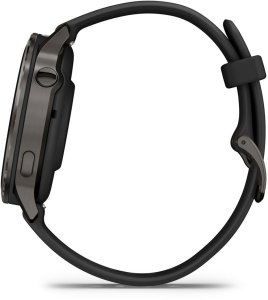 Smartwatch Garmin Venu 4 inteligentny zegarek 41 mm kolor łupkowy z czarnym silikonowym paskiem 6