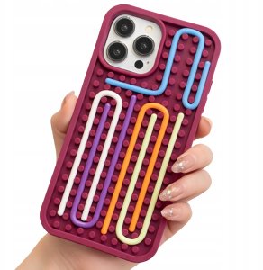 3DCase Etui Do Apple iPhone 16 Pro (Bordowe, Antystresowe, Sensoryczne, 3D, Case) 2
