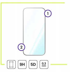 Hello Case 2-PAK Szkło Hartowane Pełne Do Realme GT 6 Szybka 9H 5D 2
