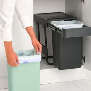 Kosz na śmieci Aptel Kosz na odpady Sort&Go 2x15L - Dark Grey Brabantia 5
