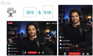 Kamera internetowa I-TEC i-tec SOLOMON 700 STREAM kamera internetowa 8,29 MP 3840 x 2160 px 5
