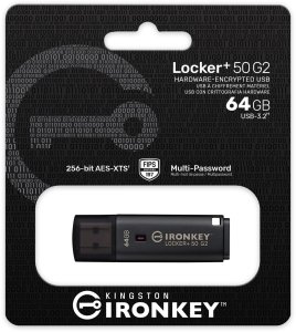 Pendrive Kingston Kingston Technology IronKey 64GB Locker Plus 50 G2, FIPS 197, AES-256 4