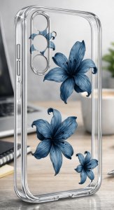 krainaGSM ETUI do Samsung A17 5G WZORY WIOSENNE WIOSNA KWIATY CLEAR CASE + SZKŁO 3