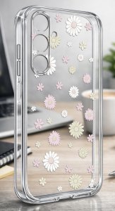 krainaGSM ETUI do Samsung A17 5G Wzory wiosenne Wiosna Kwiaty CLEAR CASE + SZKŁO 3
