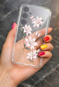 krainaGSM ETUI do Samsung A17 5G Wzory wiosenne Wiosna Kwiaty CLEAR CASE + SZKŁO 4