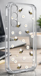 krainaGSM ETUI do Samsung A17 5G Wiosenne wzory Wiosna Kwiaty CLEAR CASE + SZKŁO 3