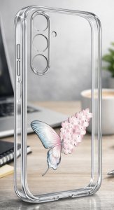krainaGSM ETUI do Samsung A17 5G Wiosenne wzory Wiosna Kwiaty CLEAR CASE + SZKŁO 3
