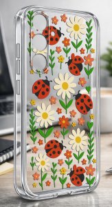 krainaGSM ETUI do Samsung A36 5G Wzory wiosenne Wiosna Kwiaty CLEAR CASE + SZKŁO 3