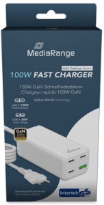 Ładowarka MediaRange POWER ADAPTER USB 100W/GAN FAST MRMA124 MEDIARANGE MRMA124 (4262543441832) 5