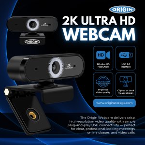 Kamera internetowa ORIGIN STORAGE ORIGIN STORAGE USB WEBCAM 2K FU/FULL HD 2