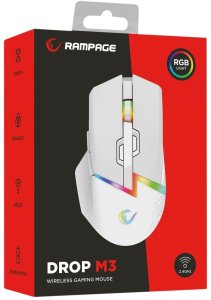 Mysz Rampage  Drop M3 V2  (DROPM3V2-WHITE) 3