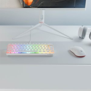Klawiatura Rampage Rampage Klawiatura mechaniczna gamingowa Radiant K11 60% RGB Blue Switch, biała 2
