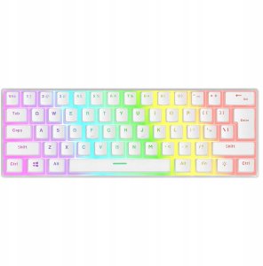 Klawiatura Rampage Rampage Klawiatura mechaniczna gamingowa Radiant K11 60% RGB Blue Switch, biała 4