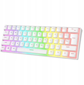 Klawiatura Rampage Rampage Klawiatura mechaniczna gamingowa Radiant K11 60% RGB Blue Switch, biała 5