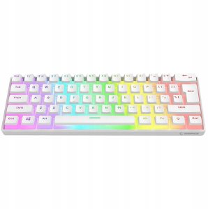 Klawiatura Rampage Rampage Klawiatura mechaniczna gamingowa Radiant K11 60% RGB Blue Switch, biała 6